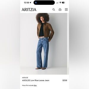 Agolde Low Rise Loose Jean size 25 like new condition.